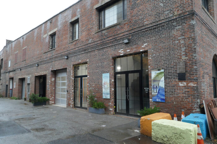 The warehouse alley of Ottra, a boutique furniture studio located in Brooklyn, New York