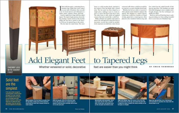 Add elegant feet to tapered legs sprd img