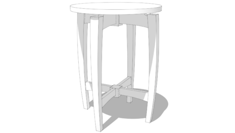 Floating top side table design in SketchUp