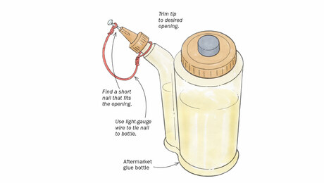 Simple stopper for glue bottle