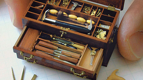 Tiny Scale Replica of an 18th Century Tool Chest